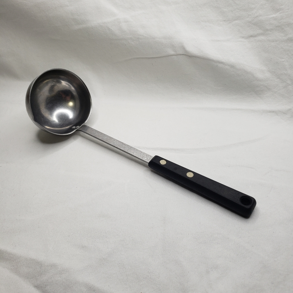 Vintage Stainless Steel EKCO Forge Soup Ladle USA MCM Riveted